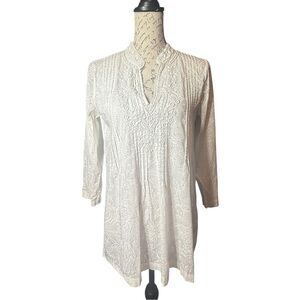 Lilly Pulitzer Women's White Beaded Tunic Size Small